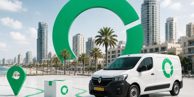 שליח מוסר חבילות ללקוחות בתהליך משלוח מהיר